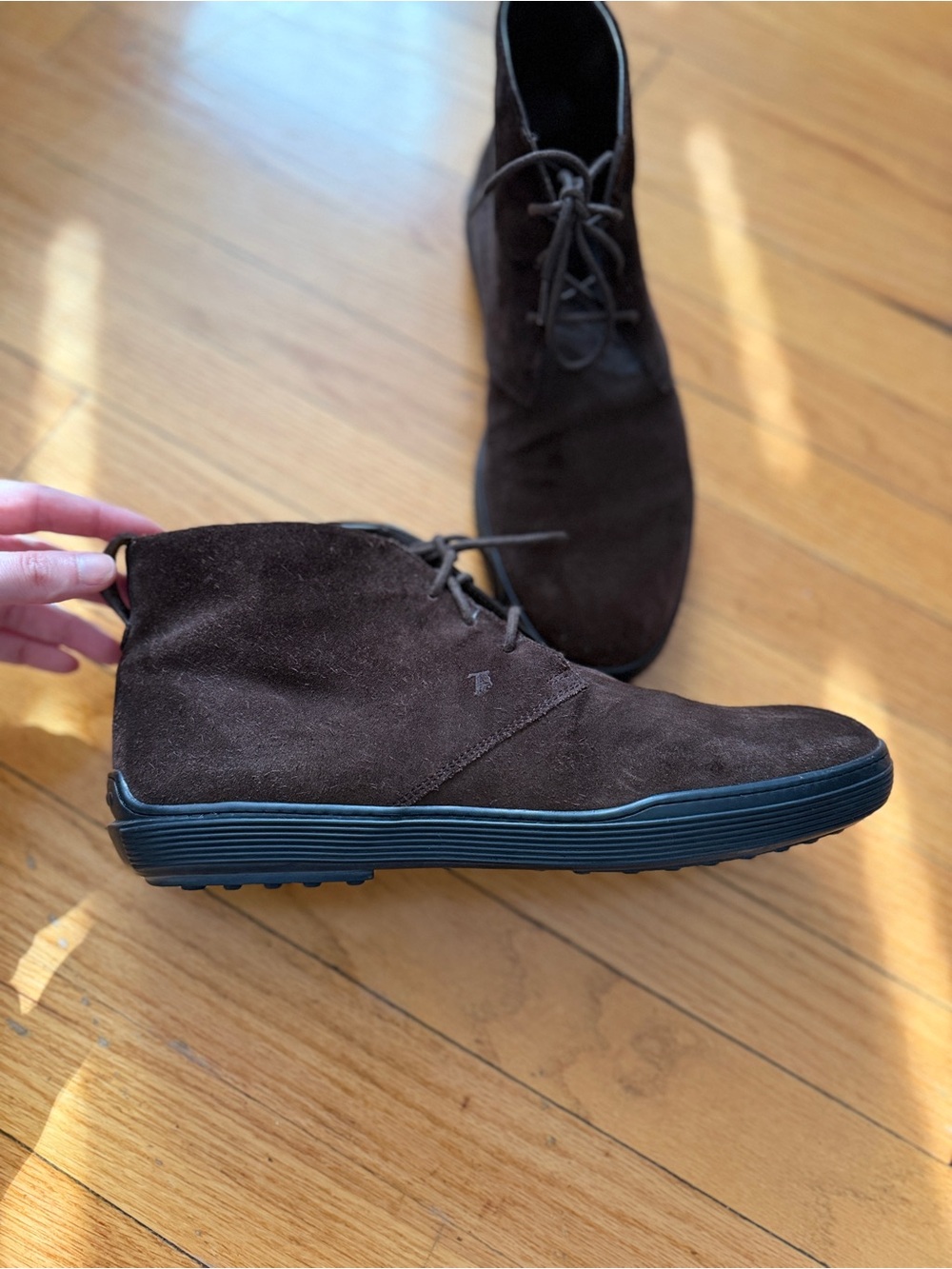 Tod's Dark Brown Suede Chukka Boots
